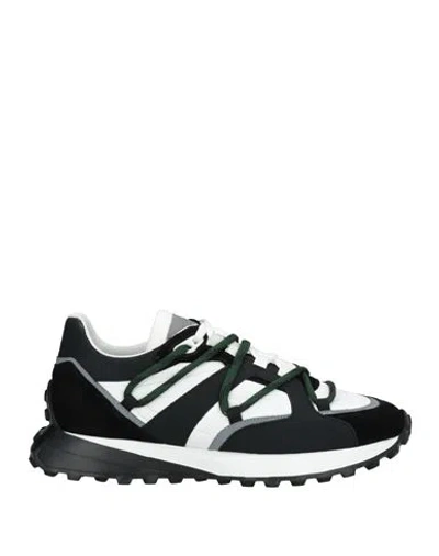Baldinini Man Sneakers Black Size 8.5 Leather