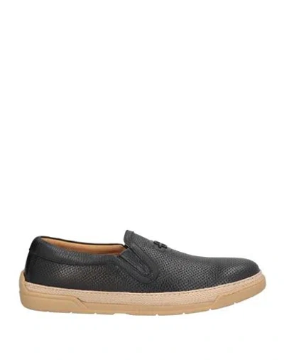 Baldinini Man Sneakers Black Size 8.5 Leather