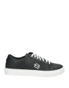 Baldinini Man Sneakers Black Size 9 Leather In Black