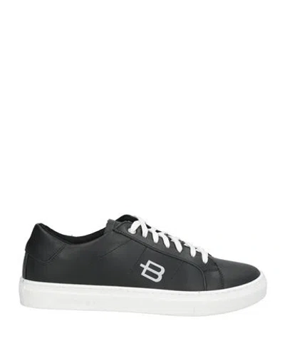 Baldinini Man Sneakers Black Size 9 Leather