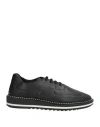 Baldinini Man Sneakers Black Size 9 Leather In Black