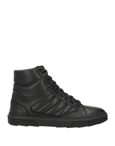 Baldinini Man Sneakers Black Size 9 Leather