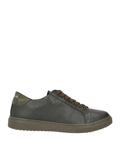 Baldinini Man Sneakers Dark Green Size 8 Calfskin
