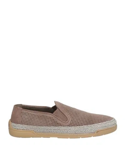 Baldinini Man Sneakers Light Brown Size 8.5 Leather In Beige