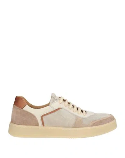 Baldinini Man Sneakers Light Grey Size 7 Leather In Gray