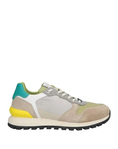 Baldinini Man Sneakers Lime Green Size 7 Leather, Textile Fibers