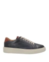 Baldinini Man Sneakers Midnight Blue Size 13 Soft Leather In Blue