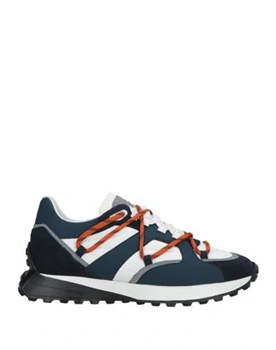 Baldinini Man Sneakers Midnight Blue Size 12 Leather