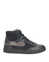 Baldinini Man Sneakers Midnight Blue Size 7 Leather In Blue