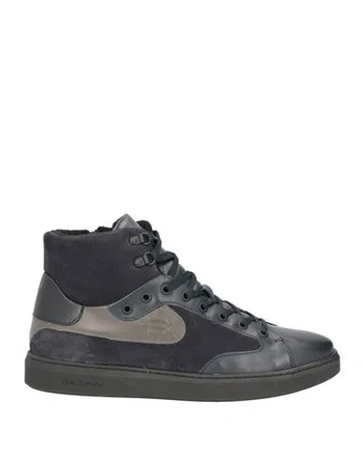 Baldinini Man Sneakers Midnight Blue Size 7 Leather