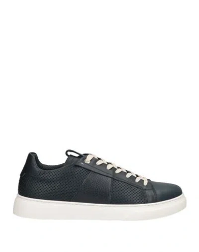 Baldinini Man Sneakers Midnight Blue Size 4 Soft Leather