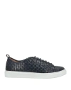Baldinini Man Sneakers Navy Size 7 Leather