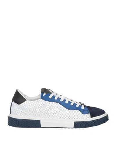 Baldinini Man Sneakers Navy Blue Size 13 Soft Leather