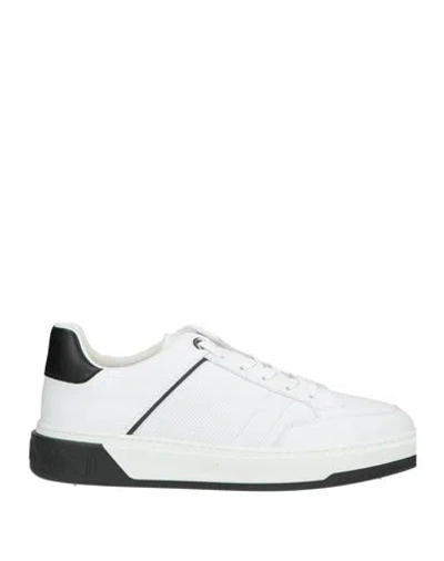 Baldinini Man Sneakers White Size 10 Calfskin