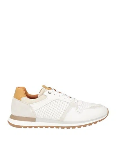 Baldinini Man Sneakers White Size 12 Calfskin