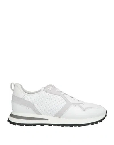 Baldinini Man Sneakers White Size 13 Calfskin
