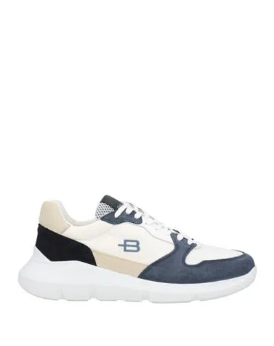 Baldinini Man Sneakers White Size 13 Leather, Vegetable Fiber