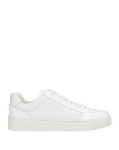 Baldinini Man Sneakers White Size 6 Leather