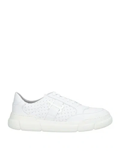 Baldinini Man Sneakers White Size 7 Calfskin