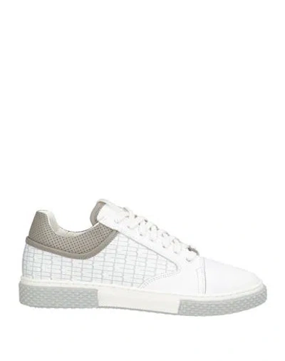 Baldinini Man Sneakers White Size 7 Calfskin