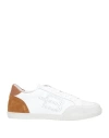 Baldinini Man Sneakers White Size 13 Soft Leather In White