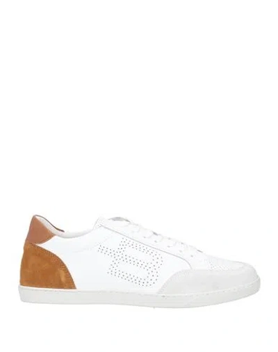 Baldinini Man Sneakers White Size 13 Soft Leather