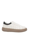 Baldinini Man Sneakers White Size 13 Soft Leather In White