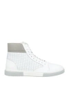 Baldinini Man Sneakers White Size 8 Calfskin In White