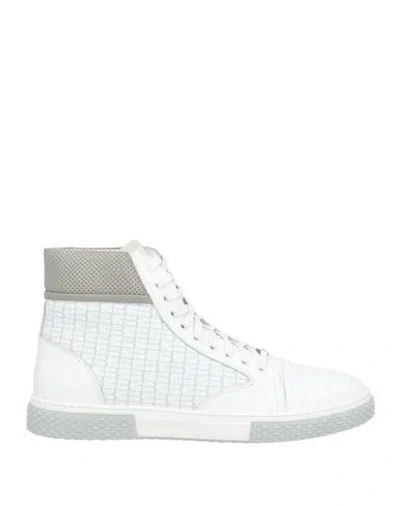 Baldinini Man Sneakers White Size 8 Calfskin