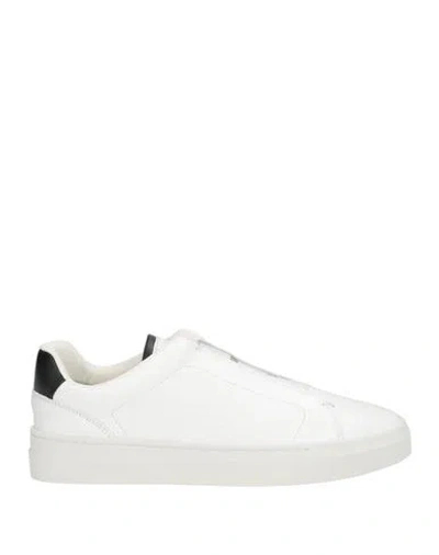 Baldinini Man Sneakers White Size 8 Leather