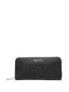 Baldinini Embossed Monogram Wallet In Black