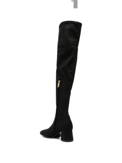 Baldinini Over-the-knee Suede Boots In Black