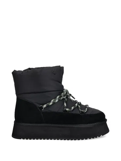 Baldinini Padded Platform Ankle Boots In Black