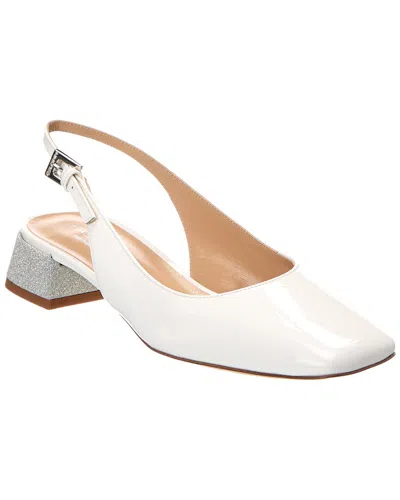 Baldinini Patent Slingback Pump In White