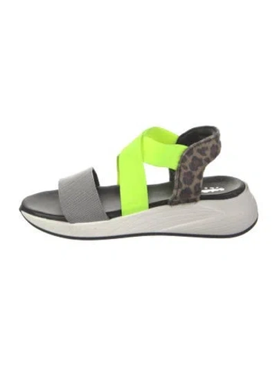 Pre-owned Baldinini Printed Slingback Sandals In Multi