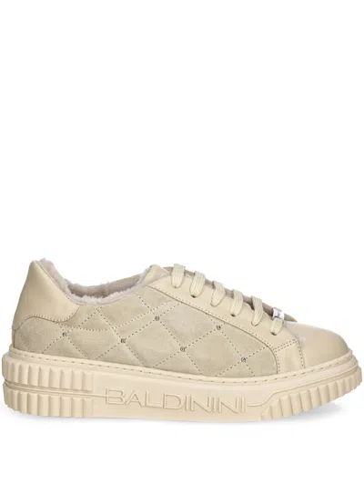 Baldinini Quilted Sneakers In Neutrals
