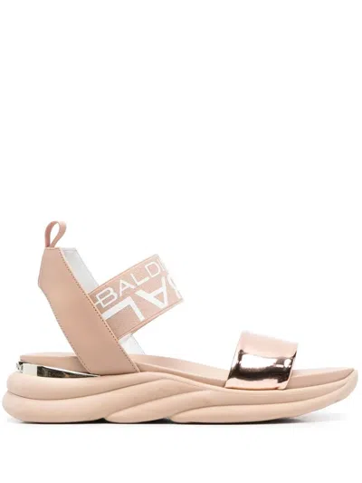 Baldinini Rose-gold Strap Sandals In Pink