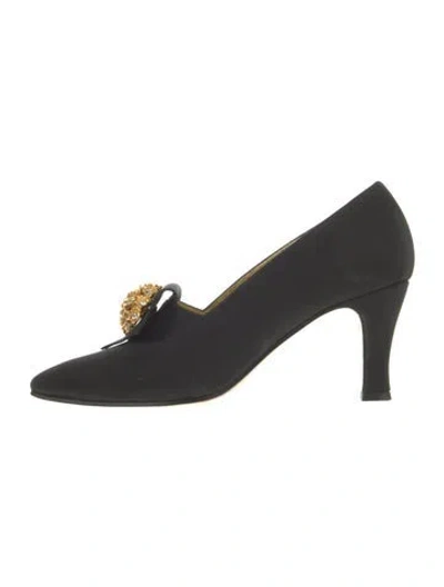 Pre-owned Baldinini Satin Pumps In Blue