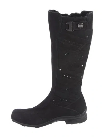 Pre-owned Baldinini Suede Boots In Black