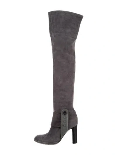 Pre-owned Baldinini Suede Boots In Gray
