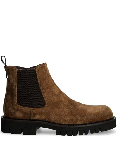Baldinini Suede Chelsea Boots In Brown