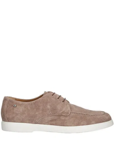 Baldinini Suede Lace-up Shoes In Brown