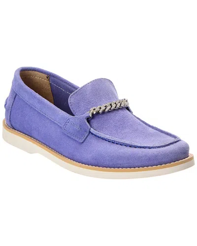 Baldinini Suede Loafer In Purple