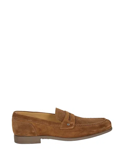Baldinini Suede Loafers In Brown