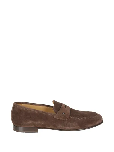 Baldinini Suede Loafers In Brown