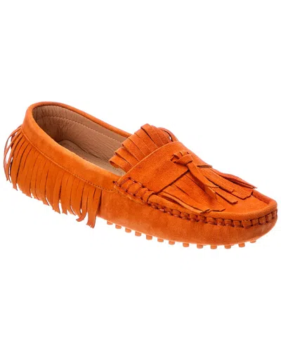 Baldinini Suede Moccasin In Orange