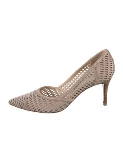Pre-owned Baldinini Suede Patterned Pumps In Neutrals