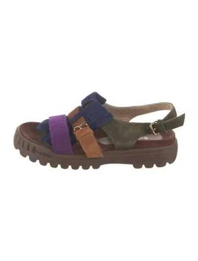 Pre-owned Baldinini Suede Sandals In Brown