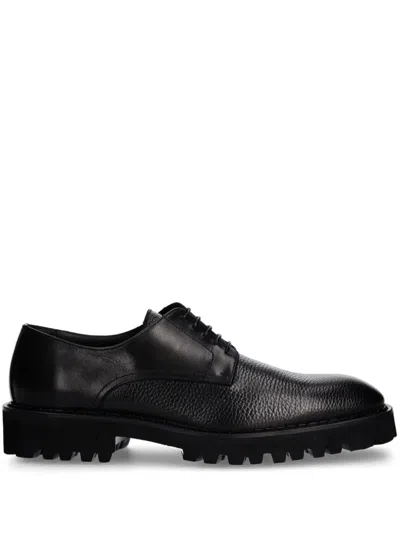 Baldinini Textured Derby Shoes In Black