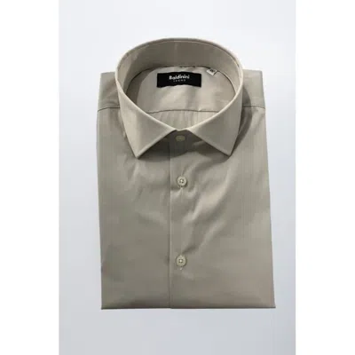 Baldinini Trend Light Blue Cotton Shirt In Gray
